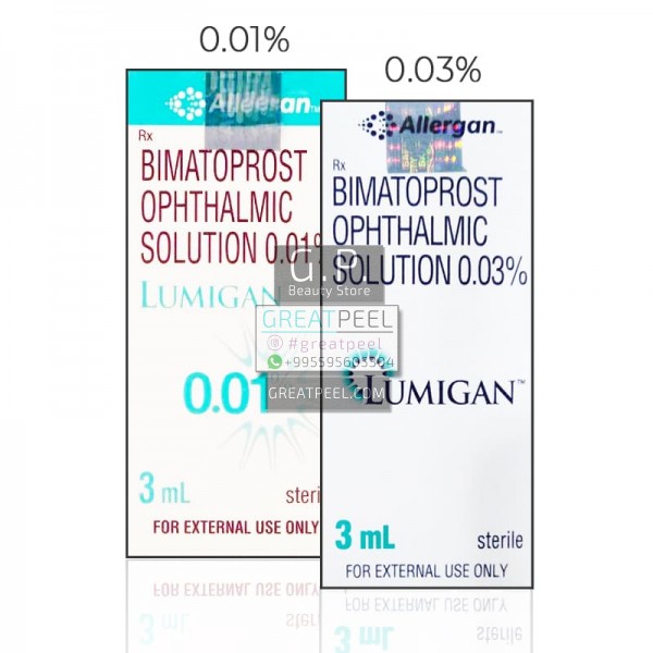 LUMIGAN FOR EYELASHES WITH BIMATOPROST 0.01% / 0.03% CONCENTRATION | 3ml/0.1 fl oz